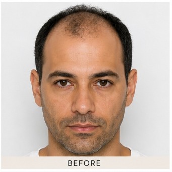 Before LED Hair Regrowth Therapy